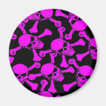 GOTHIC SKULLS CROSSBONES PATTERN magnets