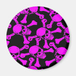 GOTHIC SKULLS CROSSBONES PATTERN magnets