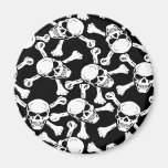 GOTHIC SKULLS CROSSBONES PATTERN magnets