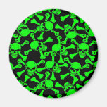 GOTHIC SKULLS CROSSBONES PATTERN magnets
