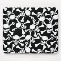 GOTHIC SKULLS CROSSBONES PATTERN mousepads by CandyRazor GOTHIC SKULLS CROSSBONES PATTERN mousepads