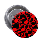 GOTHIC SKULLS CROSSBONES PATTERN buttons