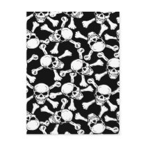 GOTHIC SKULLS CROSSBONES PATTERN postcards by CandyRazor GOTHIC SKULLS CROSSBONES PATTERN postcards