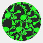 GOTHIC SKULLS CROSSBONES PATTERN STICKER