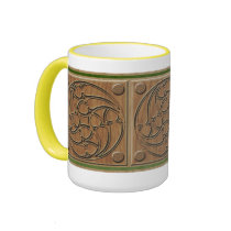 Gothic Spiral Triple Panel mugs by Nightmareartist Gothic Spiral Triple Panel mugs