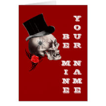 Gothic steampunk valentines day card
