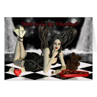 Gothic Stone sexy female Valentine's Day Card card
