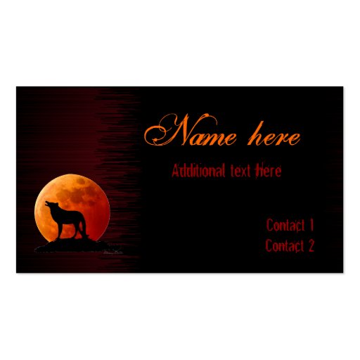 Gothic style Business Card (front side)