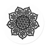 GOTHIC SUN ROUND STICKERS