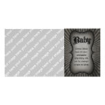 Gothic Text Baby photo cards