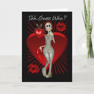 Gothic Valentine's Day Card With Moonies Rag Doll card