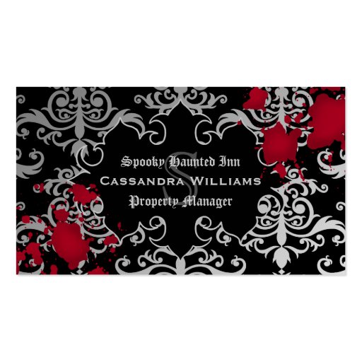 Gothic vampire Halloween Business Card (front side)