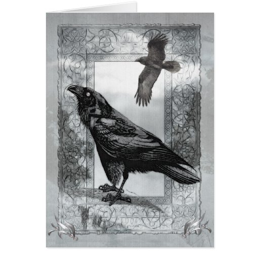 Gothic Victorian Raven Fantasy BLANK Stationary Card | Zazzle