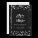Gothic Victorian Spooky Black & White Wedding Personalized Announcements