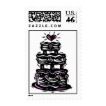 wedding, cake, stamp, stamps, postage, gothic,