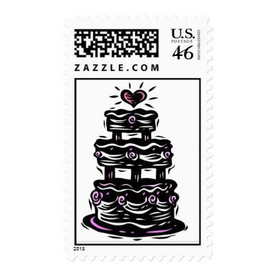 Gothic Wedding Cake Stamp Simply Black by Enganged