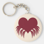 Gothic weeping heart key chains