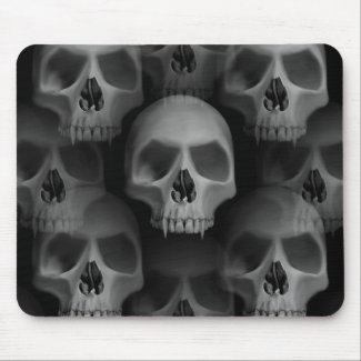 Gothic wicked vampire skulls mousepad