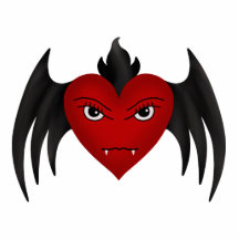 Gothic Winged heart Acrylic Cut Outs