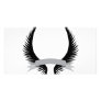 Gothic Wings Crest Design Personalized Photo Card