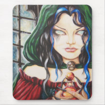 Gothic Witch Mouse Pad Dark  Fantasy mousepads
