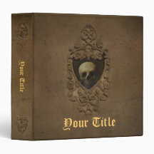 Gothic with Skull 3 Ring Binders