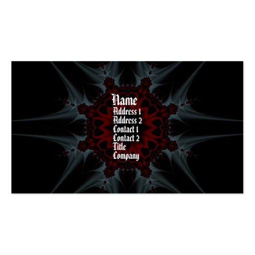Gothica fractal fantasy Profile Card Business Cards