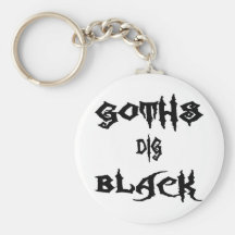 Goths Dig Black Key Chains