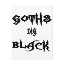 Goths Dig Black postcards by emonation Goths Dig Black postcards
