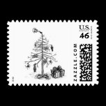 Gothy Christmas Tree Postage Stamps