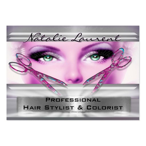 Gotta Be Cool Hairstylist Salon   3.5" x 2.5" Business Card Templates (front side)