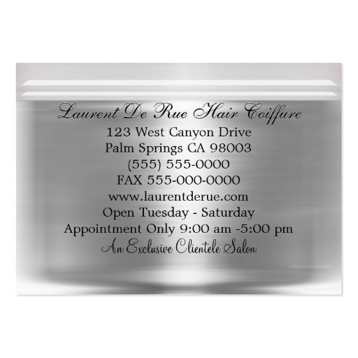 Gotta Be with You Hairstylist Salon   3.5" x 2.5" Business Card Templates (back side)