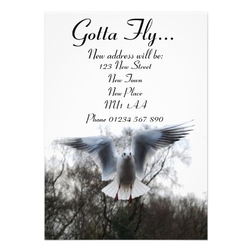 Gotta Fly - New Address Cards Invitations