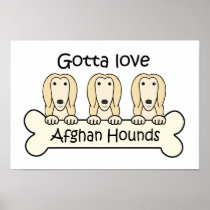 Gotta Love Afghan Hounds Print