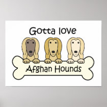 Gotta Love Afghan Hounds Poster