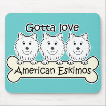 Gotta Love Eskies mousepads by dogcartoons Gotta Love Eskies mousepads