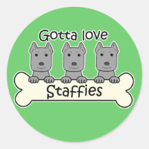 Gotta Love Staffies Sticker