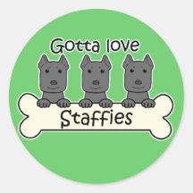 Gotta Love Staffies Stickers