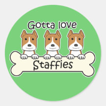 Gotta Love Staffies Stickers
