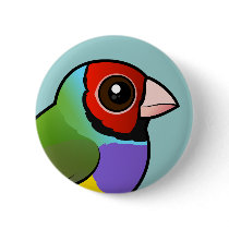 Gouldian Finch Button