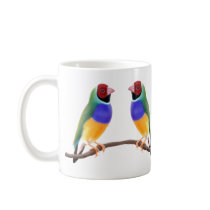 Gouldian Finches Mug by twopurringcats Gouldian Finches Mug