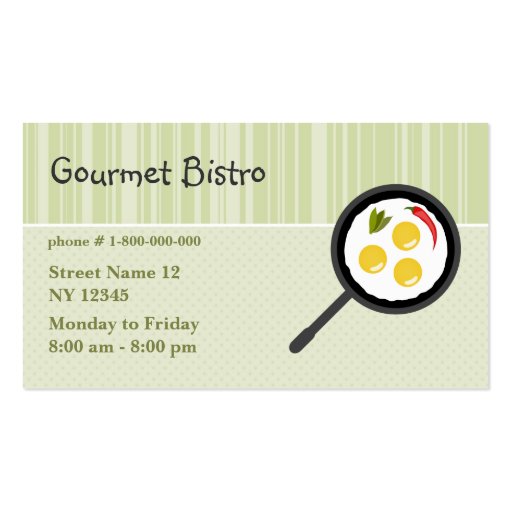Gourmet Bistro Business Card (front side)