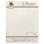 Gourmet Chocolate Mousse Business Cream Stationery Letterhead