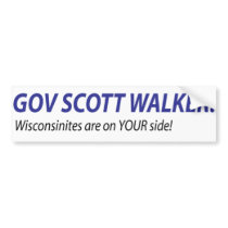 Gov Scott Walker Bumper Sticker
