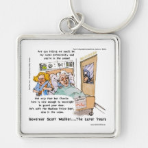 Gov Scott Walker Funny Satirical Gifts Tees Etc Key Chain