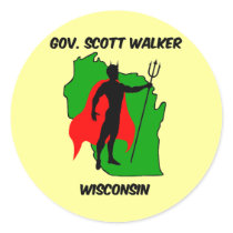 Gov Scott Walker Round Sticker