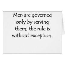 Govern By Serving Greeting Cards
