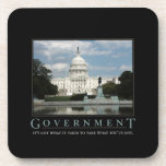 Government Demotivational Cork Coaster