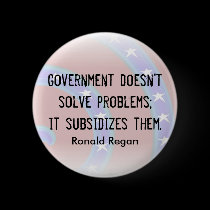Government doesn't solve problems button