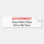 Government Doesn't Work Bumper Stickers